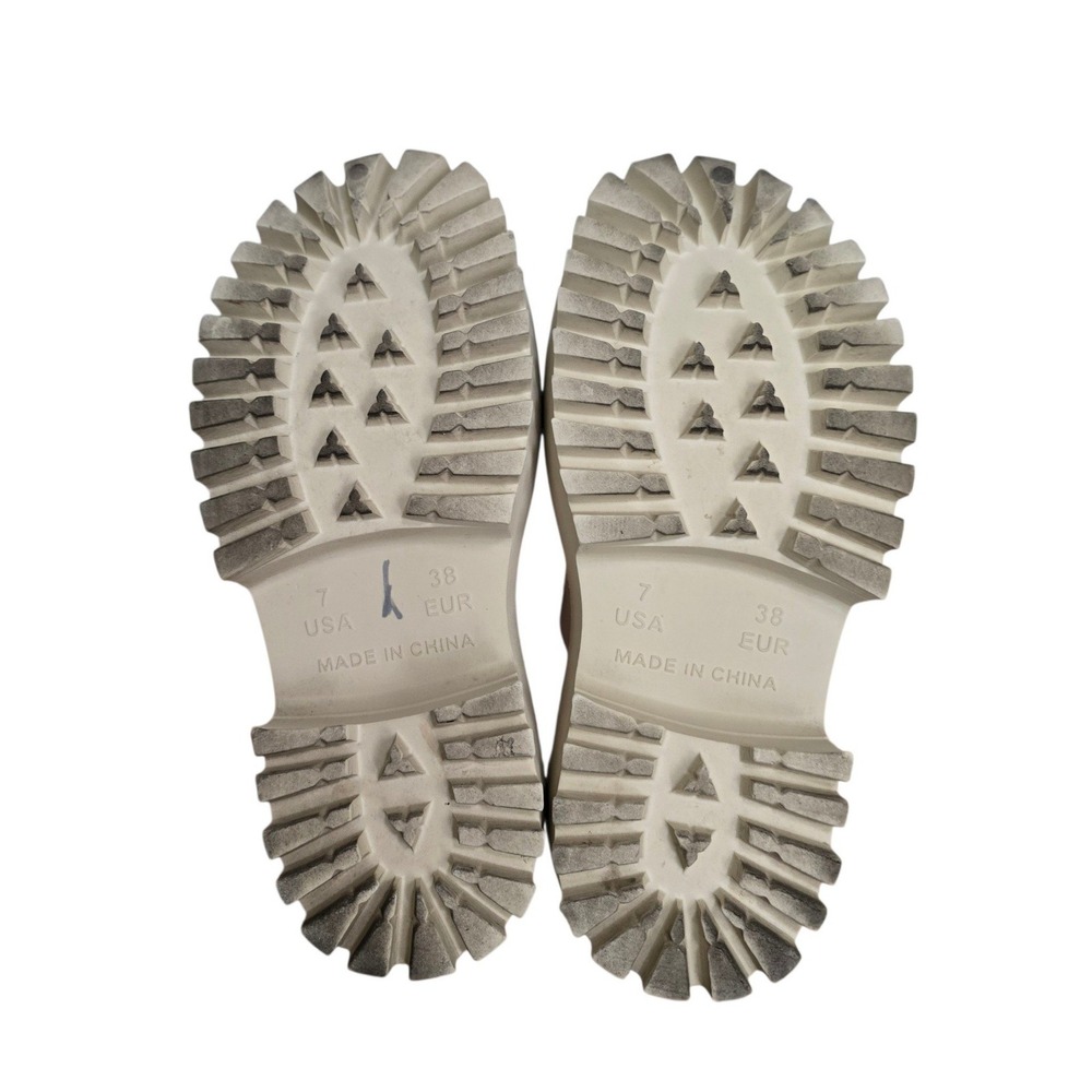 Jeffrey Campbell Bubblegum Platform Clogs Cream Off White Lug Sole Mules Size 7 - Picture 5 of 6